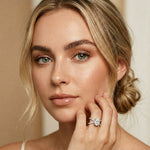4CTW Oval Cut Swirl Shank Lab Grown Diamond Engagement Ring For Women White