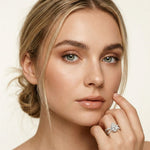 4CTW Pear Cut Graceful Crossover Lab Grown Diamond Engagement Ring For Women White