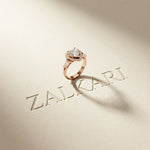 2.85CTW Heart Cut Halo Lab Grown Diamond Engagement Ring For Women Rose Gold