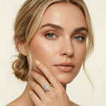 2.85CTW Marquise Cut Halo Lab Grown Diamond Engagement Ring For Women Rose Gold