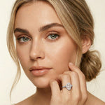 2.90CTW Pear Cut Halo Lab Grown Diamond Engagement Ring For Women White