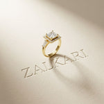 2.90CTW Princess Cut Halo Lab Grown Diamond Engagement Ring For Women Gold