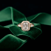 2.80CTW Radiant Cut Halo Lab Grown Diamond Engagement Ring For Women Rose Gold