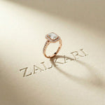 2.25CTW Radiant Cut Halo Lab Grown Diamond Accent Ring For Women Rose Gold 