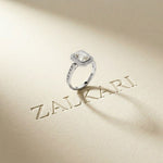 2.25CTW Radiant Cut Halo Lab Grown Diamond Accent Ring For Women White