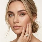 2.25CTW Asscher Cut Halo Lab Grown Diamond Accent Ring For Women Gold