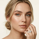 2.30CTW Heart Cut Halo Accent Lab Grown Diamond Engagement Ring For Women White