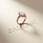 2.25CTW Marquise Cut Pavé Accent Lab Grown Diamond Engagement Ring For Women Rose Gold