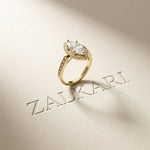 2.25CTW Marquise Cut Pavé Accent Lab Grown Diamond Engagement Ring For Women Gold