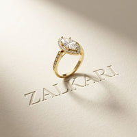 2.25CTW Marquise Cut Pavé Accent Lab Grown Diamond Engagement Ring For Women Gold