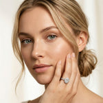 2.25CTW Oval Cut Halo Pavé Lab Grown Diamond Engagement Ring For Women White