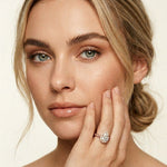 2.30CTW Pear Cut Halo Pavé Lab Grown Diamond Engagement Ring For Women Rose Gold