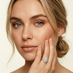 2.30CTW Pear Cut Halo Pavé Lab Grown Diamond Engagement Ring For Women White
