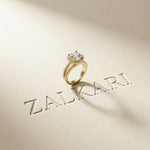 2.40CTW Cushion Halo Double Split Shank Lab Grown Diamond Engagement Ring Gold
