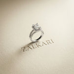 2.45CTW Emerald Halo Open Split Shank Lab Grown Diamond Engagement Ring White 