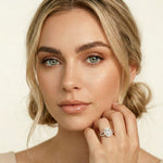 2.45CTW Oval Halo Multi Row Pavé Lab Grown Diamond Engagement Ring For Women Rose Gold