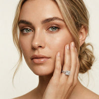 2.45CTW Princess Cut Halo Double Split Shank Lab Grown Diamond Engagement Ring For Women White 