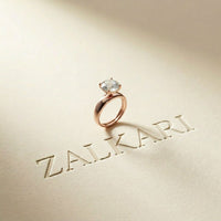 4CTW Round Cut Solitaire Lab Grown Diamond Engagement Ring For Women Rose Gold