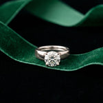 4CTW Round Cut Solitaire Lab Grown Diamond Engagement Ring For Women white 