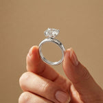 4CTW Round Cut Solitaire Lab Grown Diamond Engagement Ring For Women white 