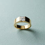 1CT Sovereign Square Lab Grown Diamond Ring For Men Gold