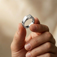 1CT Sovereign Square Lab Grown Diamond Ring For Men White 