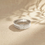 1CT Sovereign Square Lab Grown Diamond Ring For Men White 