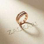 0.50CTW Vow Crest Lab Grown Diamond Gold Ring For Men Rose Gold