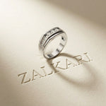 0.50CTW Vow Crest Lab Grown Diamond Gold Ring For Men White 
