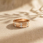 0.70CTW Eternal Bond Lab Grown Diamond Ring For Men Rose Gold