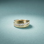 0.90CTW Unity Crest Lab Grown Diamond Ring For Men Gold