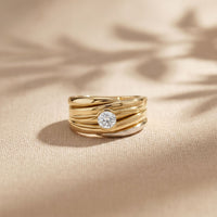 0.50CTW Noble Crest Lab Grown Diamond Ring For Men Gold