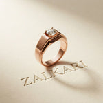 1CTW Monarch Square Lab Grown Diamond Ring For Men Rose Gold