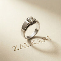 1CTW Monarch Square Lab Grown Diamond Ring For Men White 