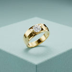 1CTW Regent Solitaire Lab Grown Diamond Ring For Men Gold