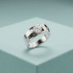 1CTW Regent Solitaire Lab Grown Diamond Ring For Men White