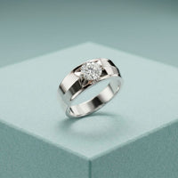 1CTW Regent Solitaire Lab Grown Diamond Ring For Men White