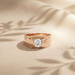 1CTW Titan Solitaire Lab Grown Diamond Ring For Men Rose Gold