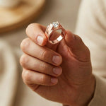 1CTW Titan Solitaire Lab Grown Diamond Ring For Men Rose Gold