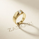 1CTW Titan Solitaire Lab Grown Diamond Ring For Men Gold