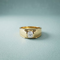 1CTW Titan Solitaire Lab Grown Diamond Ring For Men Gold