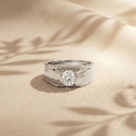 1CTW Titan Solitaire Lab Grown Diamond Ring For Men White 