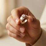 1CTW Crown Solitaire Lab Grown Diamond Ring For Men Rose Gold