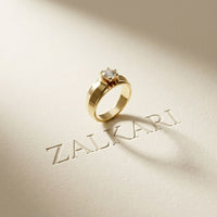 1CTW Crown Solitaire Lab Grown Diamond Ring For Men Gold