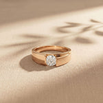 1CTW Valor Channel Set Lab Grown Diamond Ring For Men Rose Gold