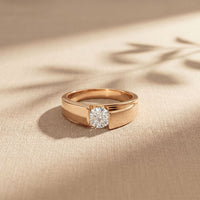 1CTW Valor Channel Set Lab Grown Diamond Ring For Men Rose Gold