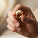 1CTW Valor Channel Set Lab Grown Diamond Ring For Men Gold