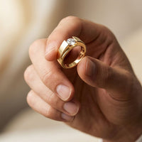 1CTW Valor Channel Set Lab Grown Diamond Ring For Men Gold