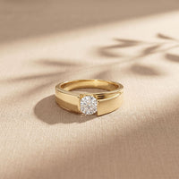 1CTW Valor Channel Set Lab Grown Diamond Ring For Men Gold