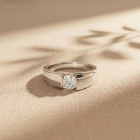 1CTW Valor Channel Set Lab Grown Diamond Ring For Men White 